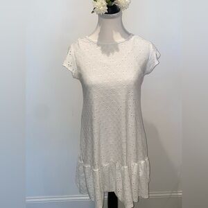 Olivia Rae White Eyelet Dress
